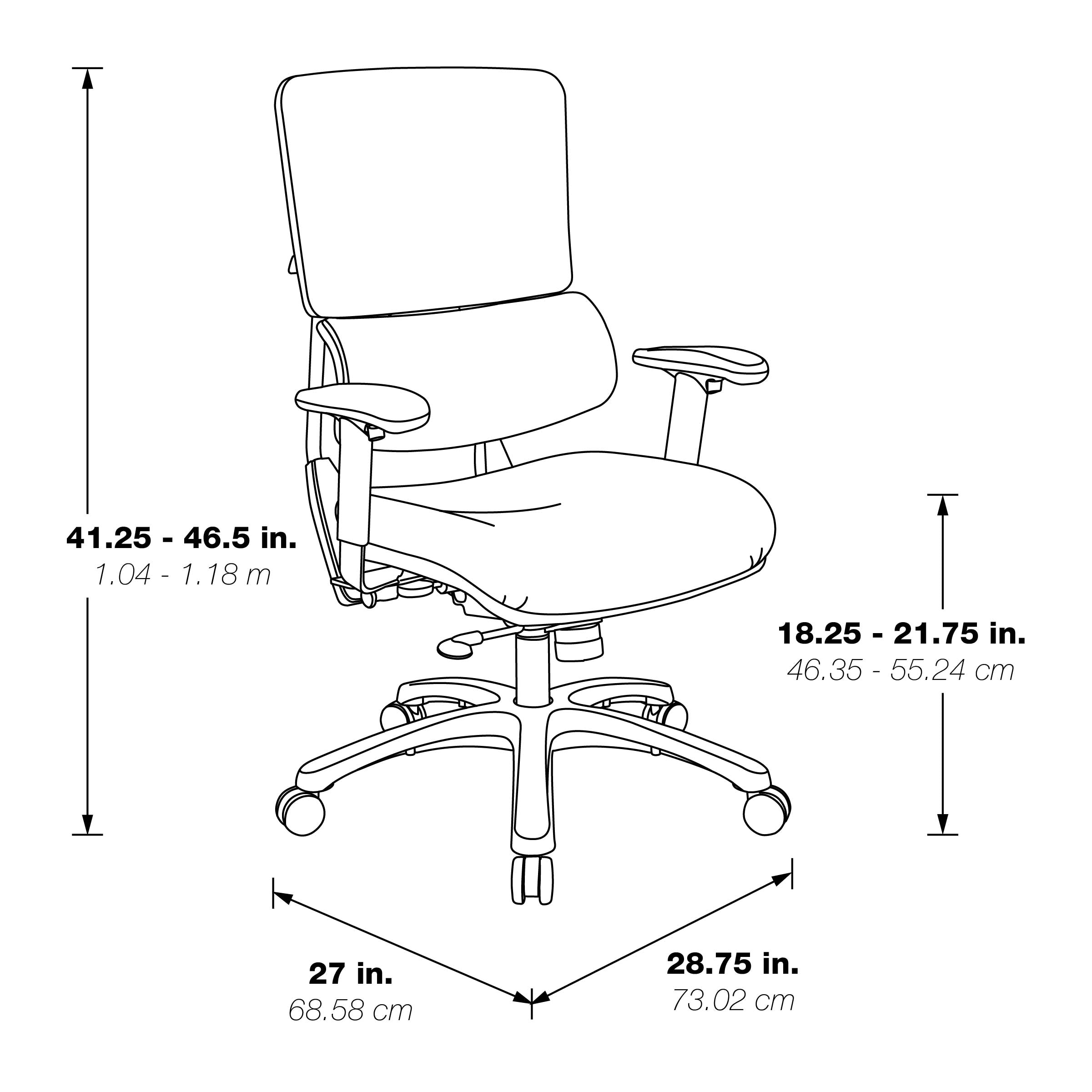 Dillon Seat and Back Managers Chair